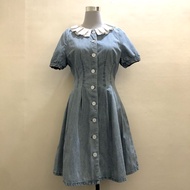 Preloved URBAN REVIVO Removable Pleated Collar Denim Dress