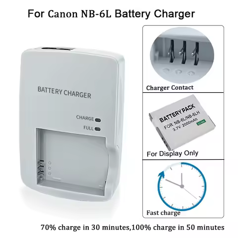 NB-6L NB6L NB-6LH CB-2LYE CB-2LY CB-2LYT Charger Camera for Canon Battery S90,S95,S120,D10,D20,D30,S