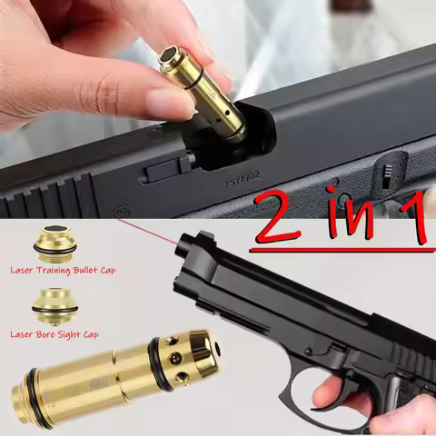 9x19mm Laser Training Bullet 9mm Laser Bore Sight 2 in 1 Shooting Calibrator Infrared Induction Elec