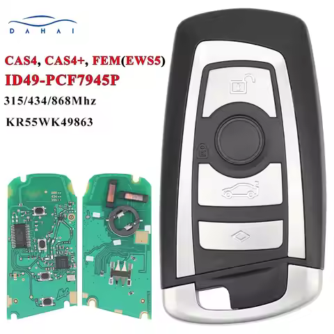 Dahai For BMW 3 5 7 Series 2009-2016 CAS4 F System F20 F22 F30 315/433/868Mhz Smart Remote KeylessGo