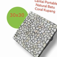 Bqg Stone Footrest/Portable Floor/Stepping Stone 30x30 Stone Kupang c Definitely