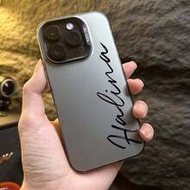 1pc Customizable Matte Black Wedding Lens Frame Phone Case, Multi-Photo Personalized Phone Case, Can