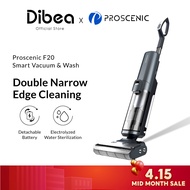 Dibea x Proscenic F20 WashVac Wet Dry Cordless Vacuum Cleaner &amp; Floor Washer | Detachable Battery | Double Edge Cleaning