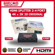 HDMI SPLITTER 2 - 4 PORT HD 3D 4Kx2K HDMI DIVIDER - ORIGINAL WARRANTY
