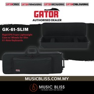 Gator GK-61-Slim Semi-rigid 61 Key Keyboard Case | Keyboard Case For Roland, Yamaha, Korg