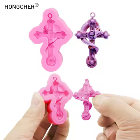 Halloween skull dragon crossbones silicone mold DIY necklace pendant jewelry resin jewelry accessori