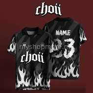Jersey Choii Custom Jersey Name+number Kid Choii Baju Tshirt Lelaki Thailand Viral Baju Lelaki Hitam