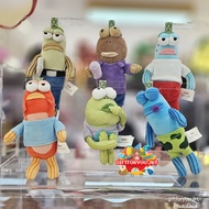 GANTUNGAN Popmart Bikini Bottom Buddies Whimsical Plush Blindbox Toy Doll Mini Doll Keychain Bag Key