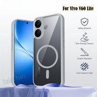 Caing for Vivo V60 Lite 5G V60Lite 4G Matte Transparent Magnetic Shockproof Phone Case