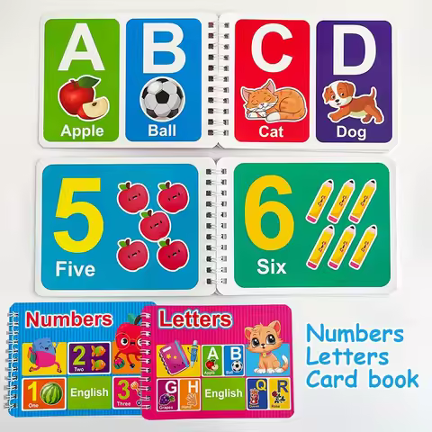 English Alphabet Flash Cards for Kids Homeschool Learning 26 Letters Math Number Montessori Educatio