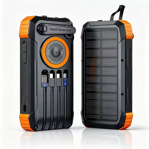 Solar Power Bank 100000mAh Portable Charging Poverbank External Battery Charger Strong Light LDE Lig