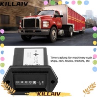 KILLA1V Hour Meter Timer, Timer DC Engine Hour Meter, Universal 12-36V Engine Hour Gauge Car