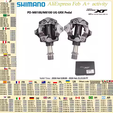 Shimano GRX PD-M8100 UG Self Lock Pedal Deore XT PD-M8100 PD-M8120 Race SPD Pedal Gravel Bike Pedal 