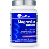 CanPrev Magnesium Bisglycinate with Ashwagandha, B5, B6 & Vitamin C, 90 Veg Caps, 30-Day ply, port R