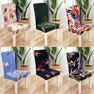 Printed Stretch Chair Cover Big Elastic Seat Chair Covers Office Chair Slipcovers Restaurant Banquet Hotel Home Decoration