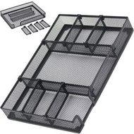 Others - 抽屜收納盒、配件收納盒、桌上抽屜分隔托盤，附 6 個隔層、金屬網、家庭辦公桌、易於組裝、可調節