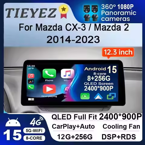 12.3 inch For Mazda CX-3 CX3 2014 - 2024 Carplay Car Radio Stereo GPS Navi Qualcomm Multimedia Playe