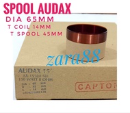 Spool voice coil spul speaker 15inch Audax 15500 Dia65mm