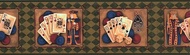 Concord Wallcoverings Wallpaper Border Poker Pattern Game Board Chips Dice for Dining Area Casino, B