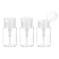 Nail Polish Remover Empty Bottle 3.4OZ/100ML Alcohol Liquid Push Down Pumping Dispenser Acetone Refi