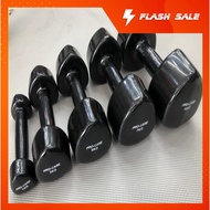 Procare premium rubber-coated iron dumbbells - 6kg