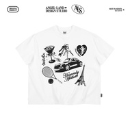 Genuine Angelic Society Boxy PARISIAN CUPID WHITE T-shirt