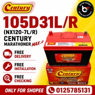 Installation Provided 105D31R 105D31L NX120-7  NX120-7L  N70Z N70ZL  Century Marathoner MAX hilux hi
