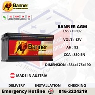 BANNER RUNNING BULL AGM LN5 | DIN92L | 592 01 AUTOMOTIVE CAR BATTERY