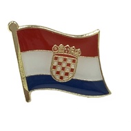 Croatia National Flag Badge Metal Commemorative Brooch Pin Accessories Study