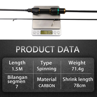 Artemis Ultra Light Ultralight Fishing Rod Pancing Joran Udang Rod Casting Spinning Mancing Rod Soli