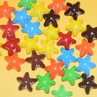 Colorful Raw Chocolate Five-pointed Star Chocolate Decoration Candy Cake Decoration Chocolate Bean F