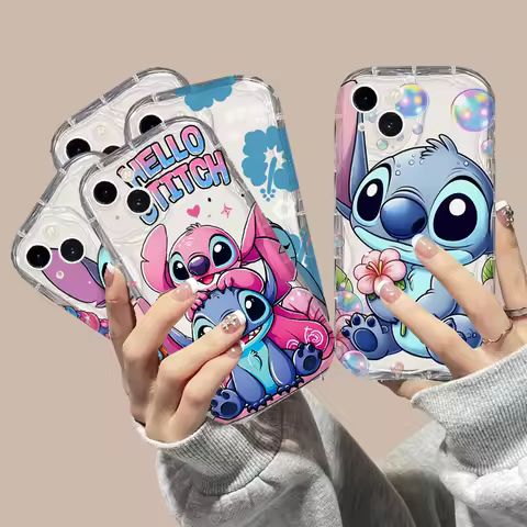 Stitch Angel Baby Phone Case For Samsung Galaxy S21 S20 Plus Ultra S23FE S24FE A56 A36 A26 A52 M16 F