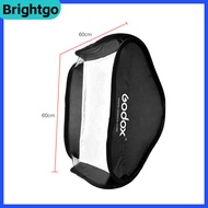 brightgo-my Godox 60 x 60cm/24 24inch Flash Softbox Diffuser with S2-type Bracket Bowens Mount Carry