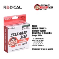 RADICAL SUMO X8 200M Fishing Line PE Fishing Line Fishing Line