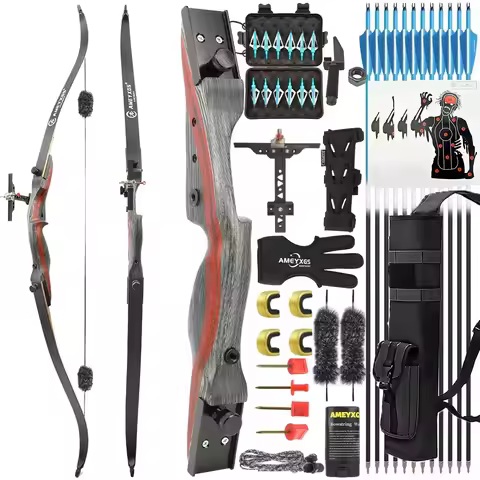 62inch 20-50lbs Archery Recurve Bow Traditional Hunting Bow Lamination Bow Limbs for Outdoor Sport S