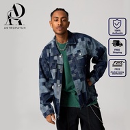 2025 Vintage Denim Jacket Men & Women Oversized Plaid Streetwear Coat Washed Cotton