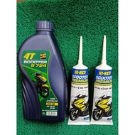 HI-REV 4T S724 SCOOTER (1 LITRE) 10W40 SEMISYNTHETIC SCOOTER MOTOR OIL ENGINE OIL GEAR OIL 75W90 120