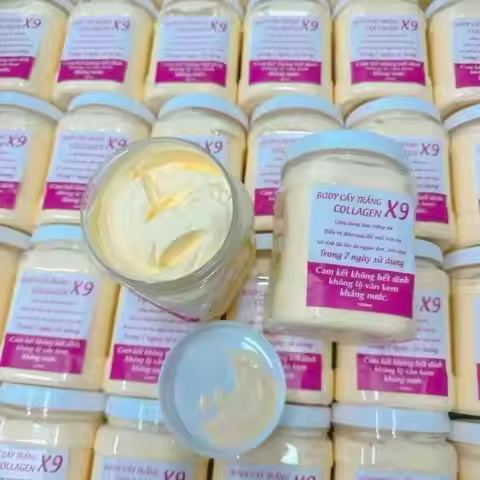 900ml Kem Body X9 Body Cấy Trắng Collagen Dưỡng Trắng Bật Tôn Da, Không Bết Rít, Không Lộ Vân, Chăm 