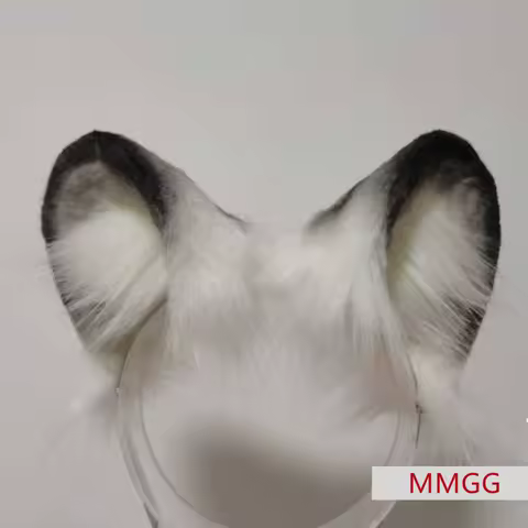 MMGG New Arknights Cosplay Costume Accessories Gray Pramanix Ears Hairpin Headwear Hairhoop For Chri