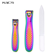 "KADS Rainbow Nail Clippers Kit Contain Nail Clipper And Nail File Iridescent Nail Clipper And Nail 