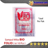 BIO Folio Size Mica Plastic Cover - F4 Mica Folio Book Cover/ Large Textbook Package/ Contains 10 Sh