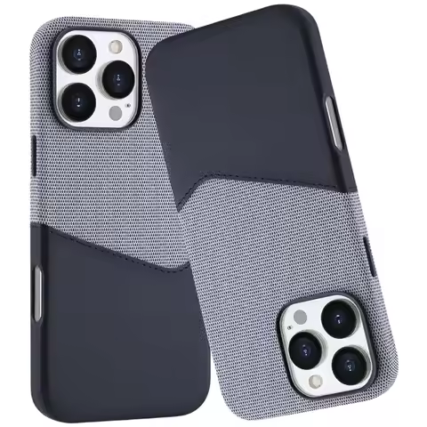 Microfiber Card Holder Leather Magnetic Case for Magsafe IPhone 16 15 14 13 12 Pro Max Plus 16Pro i1