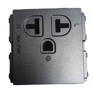 Omni 20A 250V Aircon Outlet Tandem Outlet Designer Series Graphite DWA-401