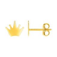 Nathalias NY ต่างหูมงกุฎ แบบติดใบหู ทองคำแท้ 14K Post Earrings with Crowns (พรีออเดอร์ pre-order ทัก
