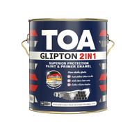 TOA GLIPTON 2IN1 สีเคลือบทับหน้า+รองพื้นกันสนิม  (0.875L / 3.5L ) - ทาได้ทุกงานเหล็ก ไม้จริง ไม้เทีย