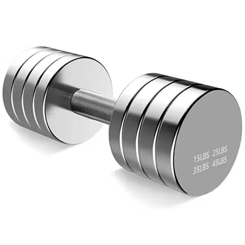 Steel Dumbbell Weight Adjustable Chrome Dumbbell with Knurled Handle