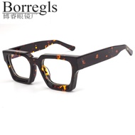 European American Fashion Acetate Fiber Glasses Frame Unique Exaggerated Style Plain Glasses Frame G