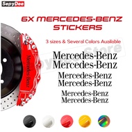 6x Brake Caliper Decal Sticker Waterproof And High Temperature Resistant For Mercedes-Benz A B C E-C