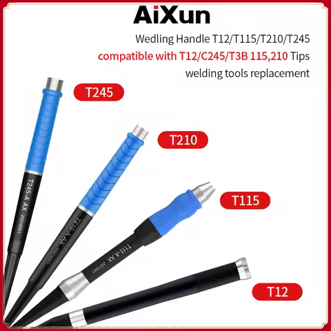 AiXun Solder Handle For T3A T3B T420D Soldering Station Welding Iron Kit T12 T245 936 T210 T115 Stat