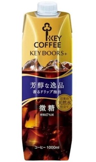 KEY COFFEE KEY DOORS+ 微糖液體咖啡(賞味期限：2027.07.31) 4901372303132 (藍) 新舊包裝隨機出 |原裝日本